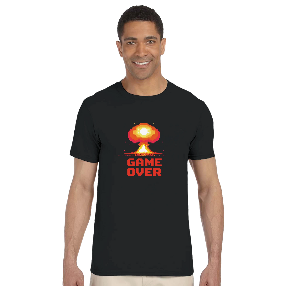 T-shirt GAME OVER Leafwisp - design gaming retro pixel art, vue 6