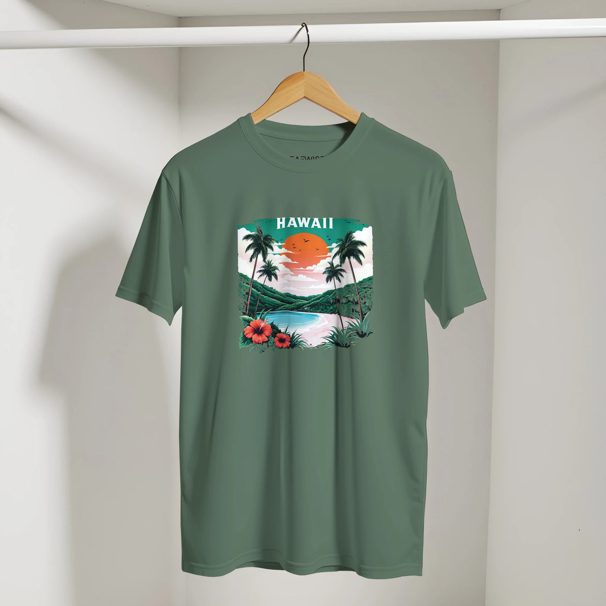 T-shirt Hawaii Sunset Leafwisp - coucher de soleil tropical Hawaii evasion, vue 8