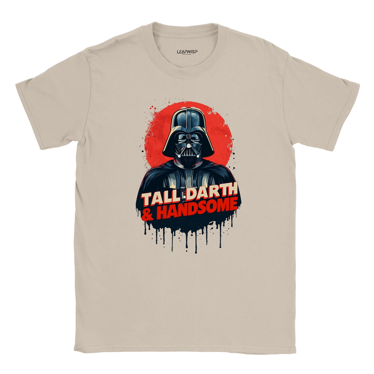 Tall Darth & Handsome T-shirt Leafwisp - illustration humoristique pop culture, coupe unisexe