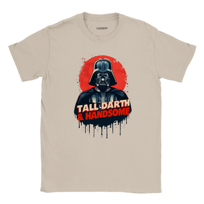 Tall Darth & Handsome T-shirt Leafwisp - illustration humoristique pop culture, coupe unisexe