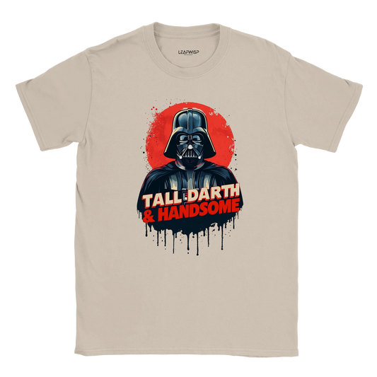 Tall Darth & Handsome T-shirt Leafwisp - illustration humoristique pop culture, coupe unisexe