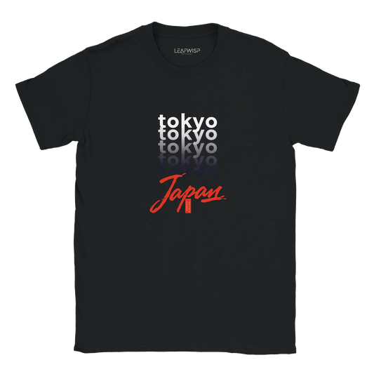 Tokyo NÉON DISTRICT T-shirt Leafwisp - design urbain néon Tokyo, coupe unisexe