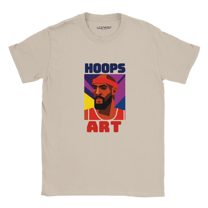 Hoops Art T-shirt Leafwisp - illustration basketball art graphique, coupe unisexe