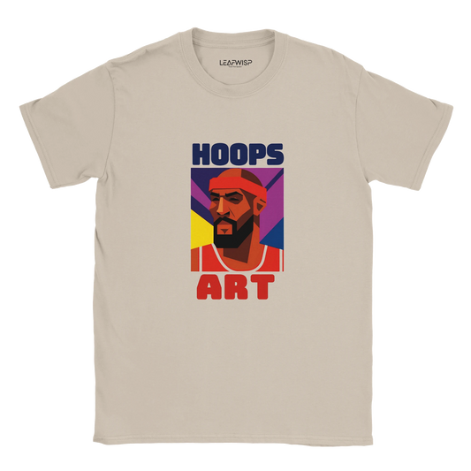 Hoops Art T-shirt Leafwisp - illustration basketball art graphique, coupe unisexe
