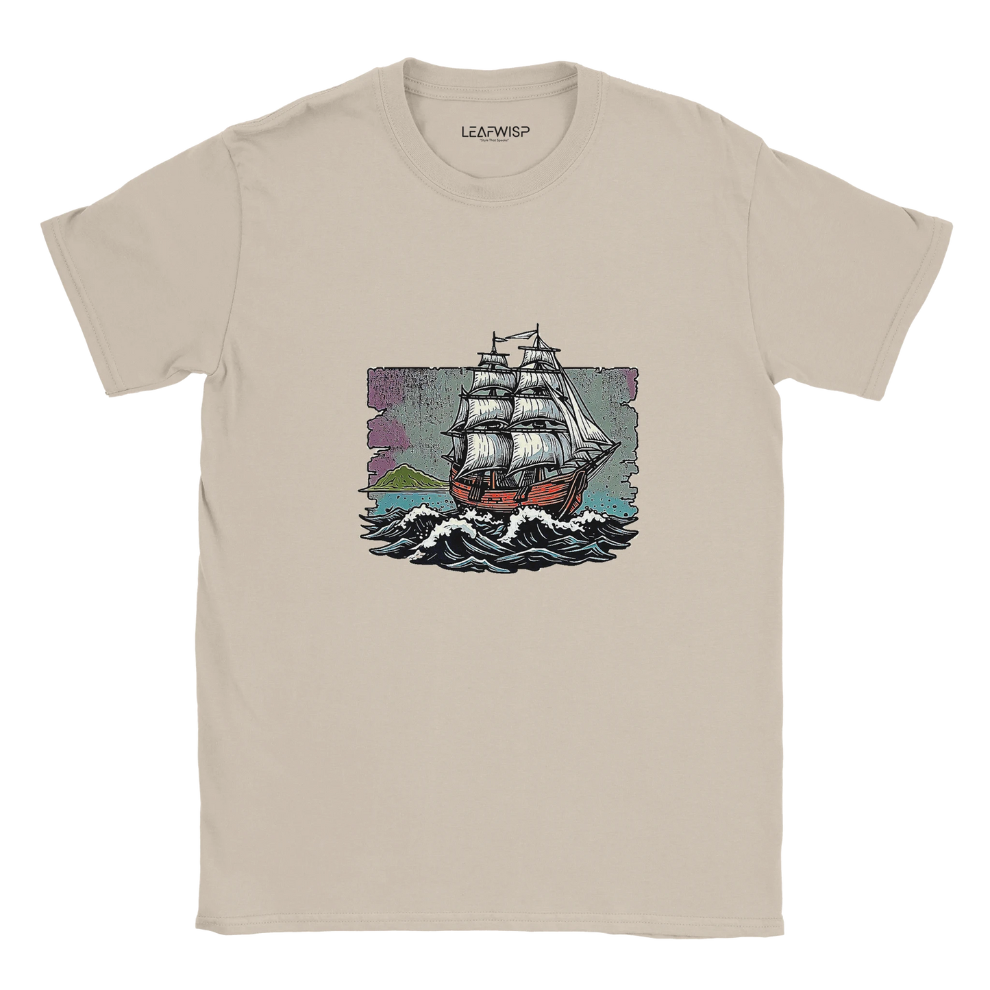 Sail The Vibe T-shirt Leafwisp - design voile mer aventure, coupe unisexe