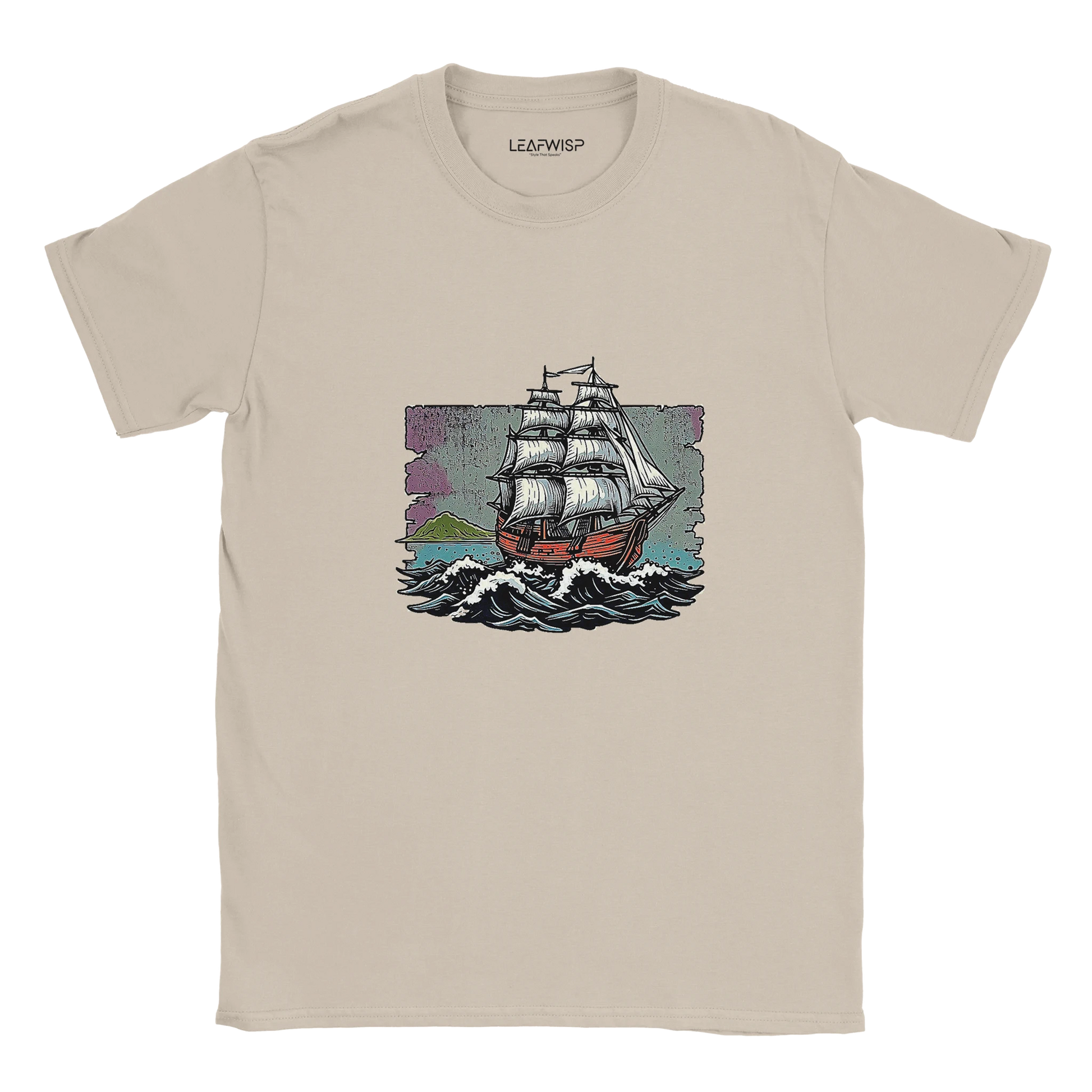 Sail The Vibe T-shirt Leafwisp - design voile mer aventure, coupe unisexe