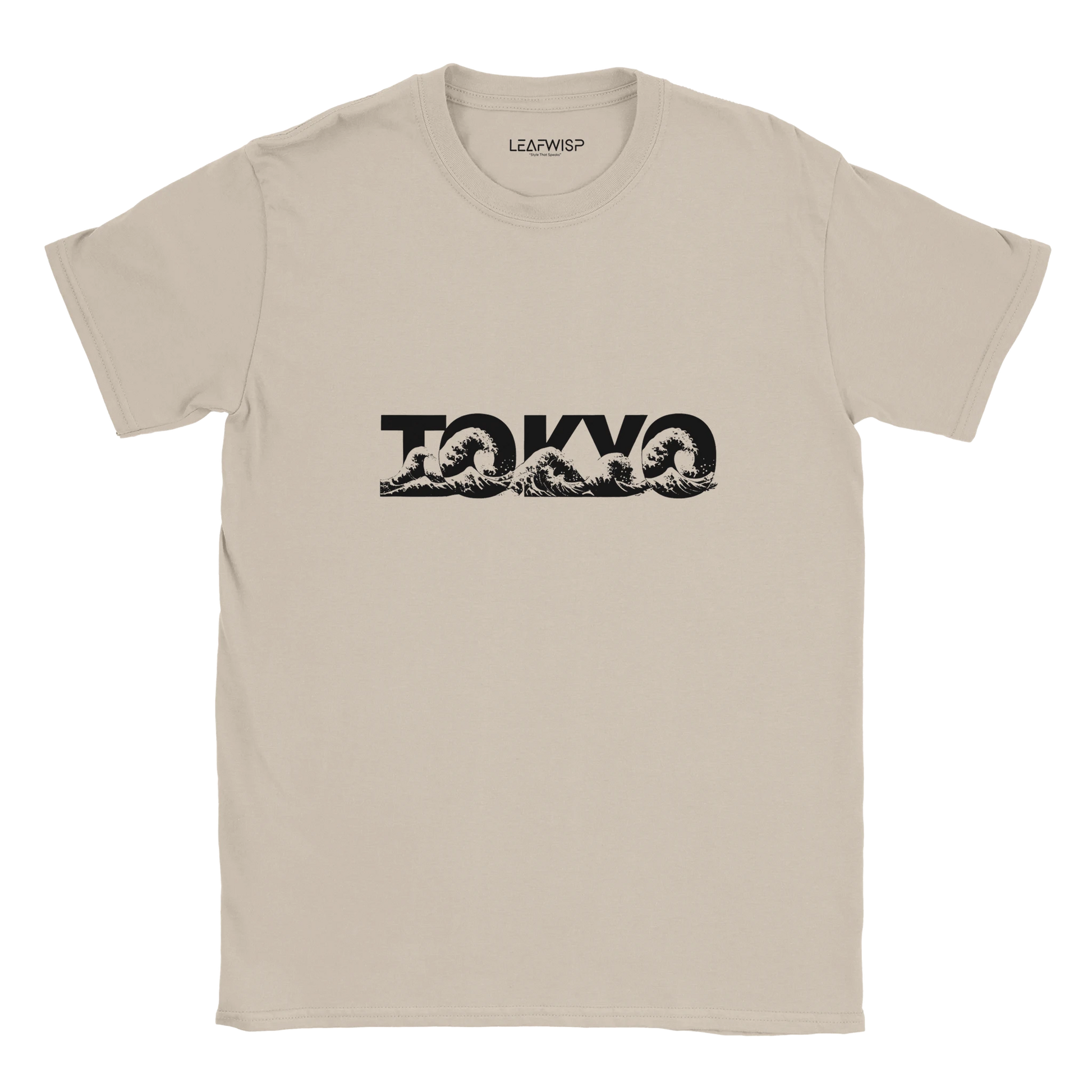 Tokyo Rising Wave T-shirt Leafwisp - design vague streetwear japonais, coupe unisexe