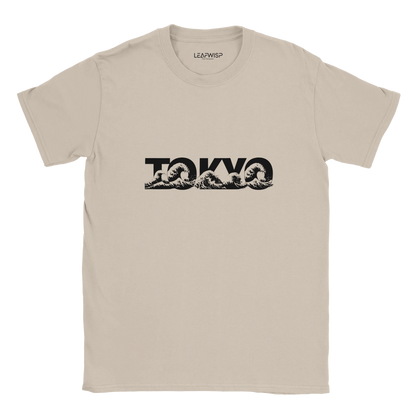 Tokyo Rising Wave T-shirt Leafwisp - design vague streetwear japonais, coupe unisexe