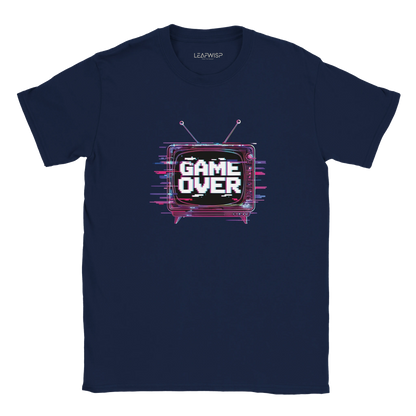 GAME OVER T-shirt Leafwisp - design gaming rétro glitch, coupe unisexe