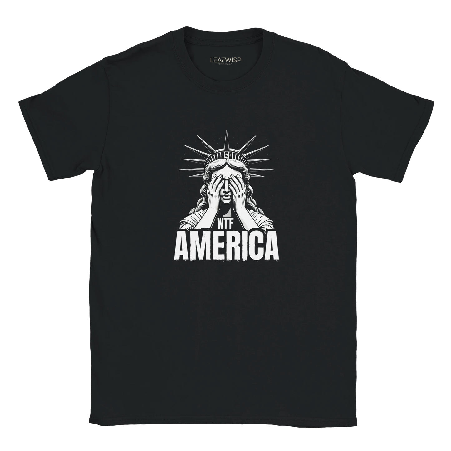 Liberty Facepalm T-shirt Leafwisp - icône détournée humour, coupe unisexe
