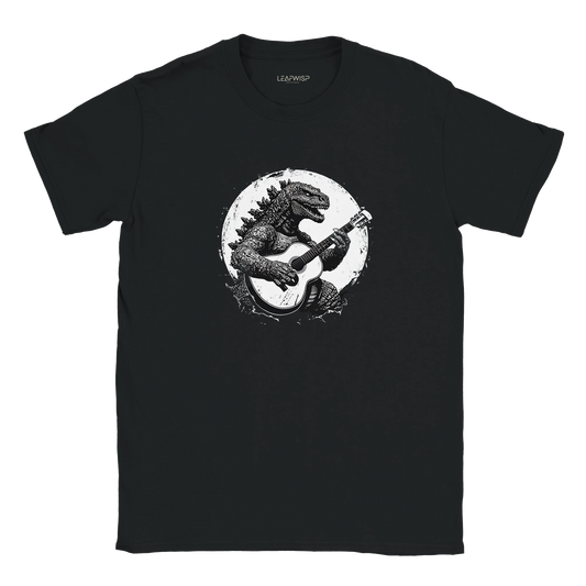 Rockzilla Guitar T-shirt Leafwisp - illustration guitare rock, coupe unisexe