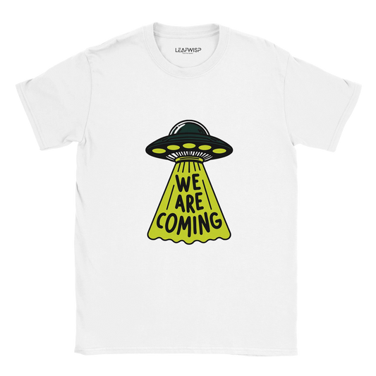 WE ARE COMING T-shirt Leafwisp - design sci-fi, coupe unisexe