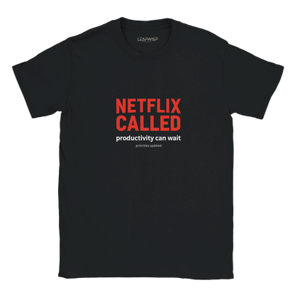 NETFLIX CALLED T-shirt Leafwisp - design humoristique pop culture, coupe unisexe