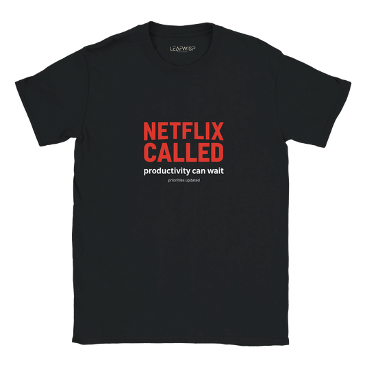 NETFLIX CALLED T-shirt Leafwisp - design humoristique pop culture, coupe unisexe