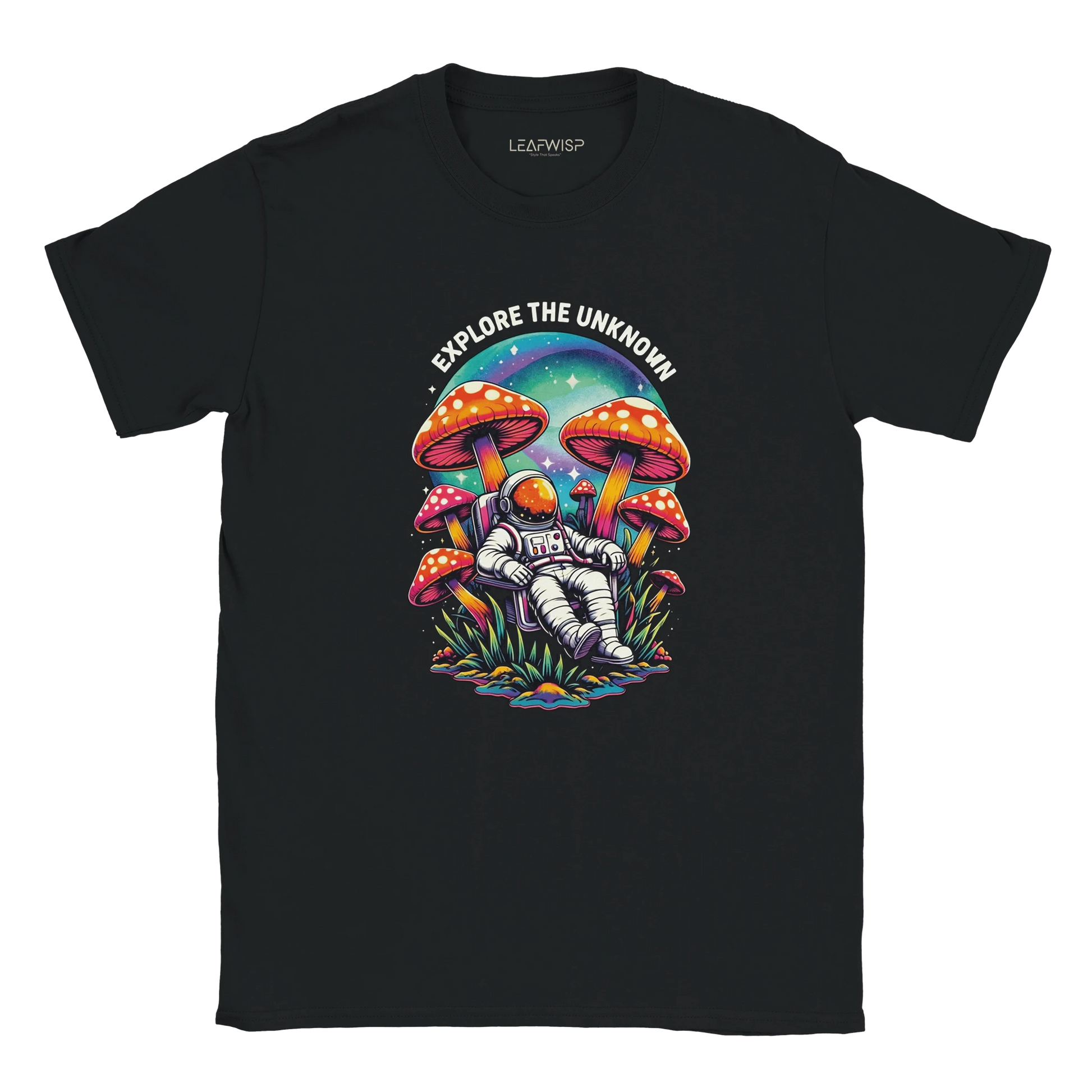 EXPLORE THE UNKNOWN T-shirt Leafwisp - illustration espace psychédélique, coupe unisexe