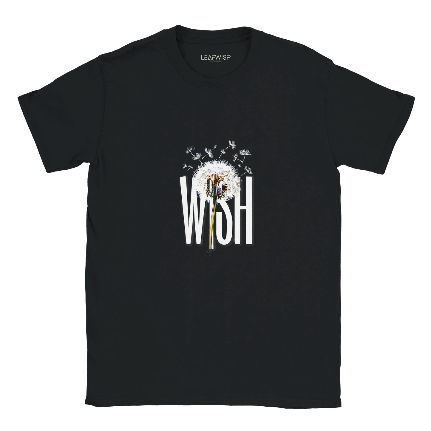 WISH T-shirt Leafwisp - illustration pissenlit poétique, coupe unisexe