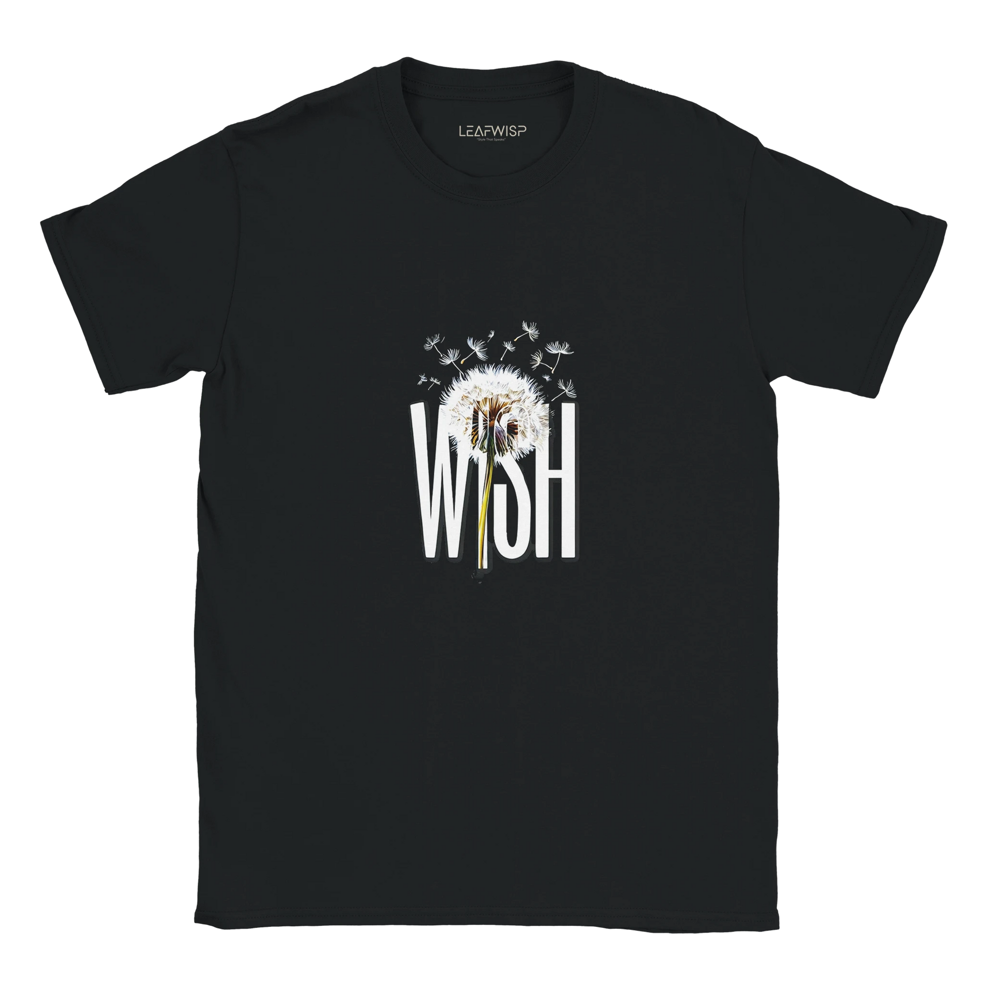 WISH T-shirt Leafwisp - illustration pissenlit poétique, coupe unisexe