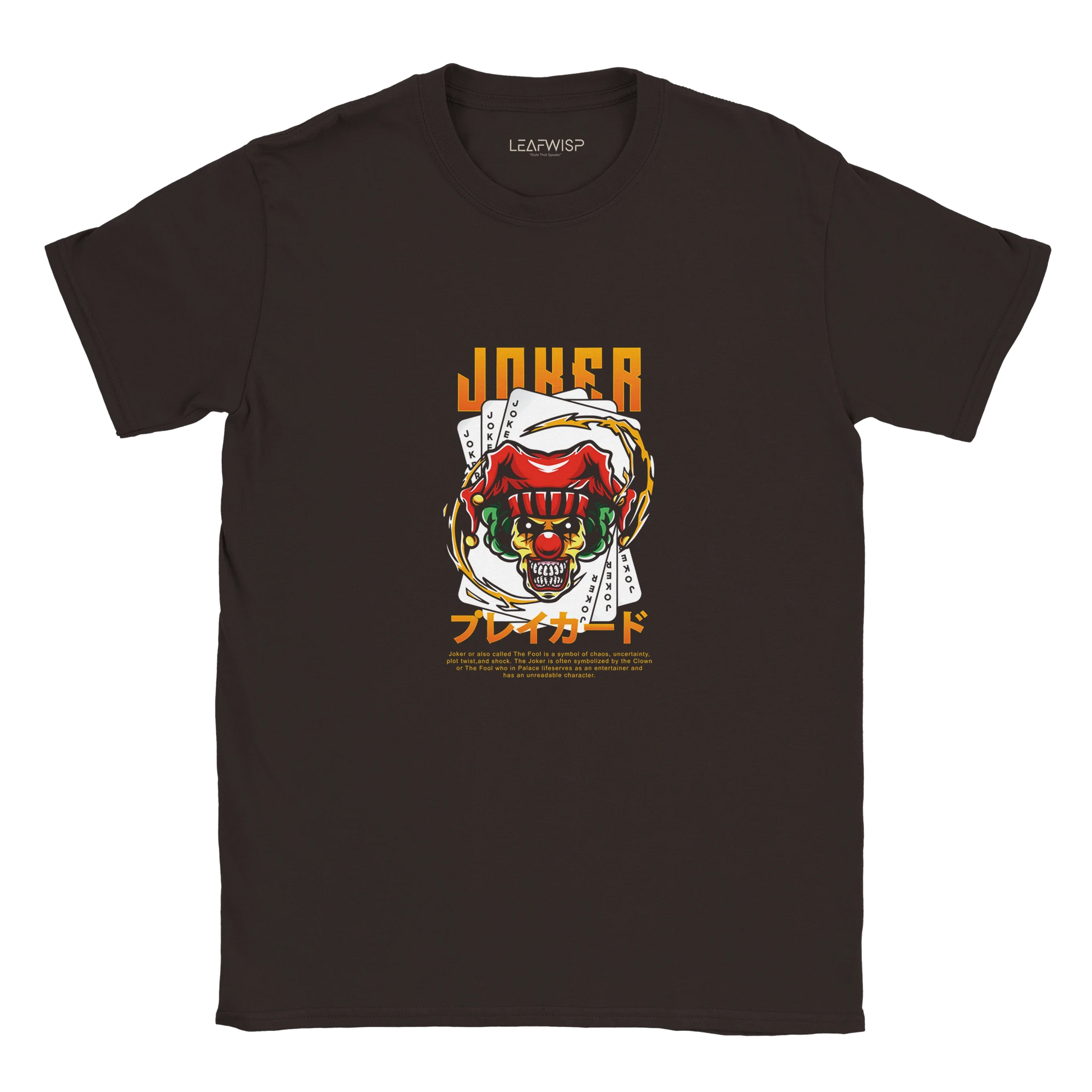 JOKER t-shirt Leafwisp - illustration Joker pop culture, coupe unisexe