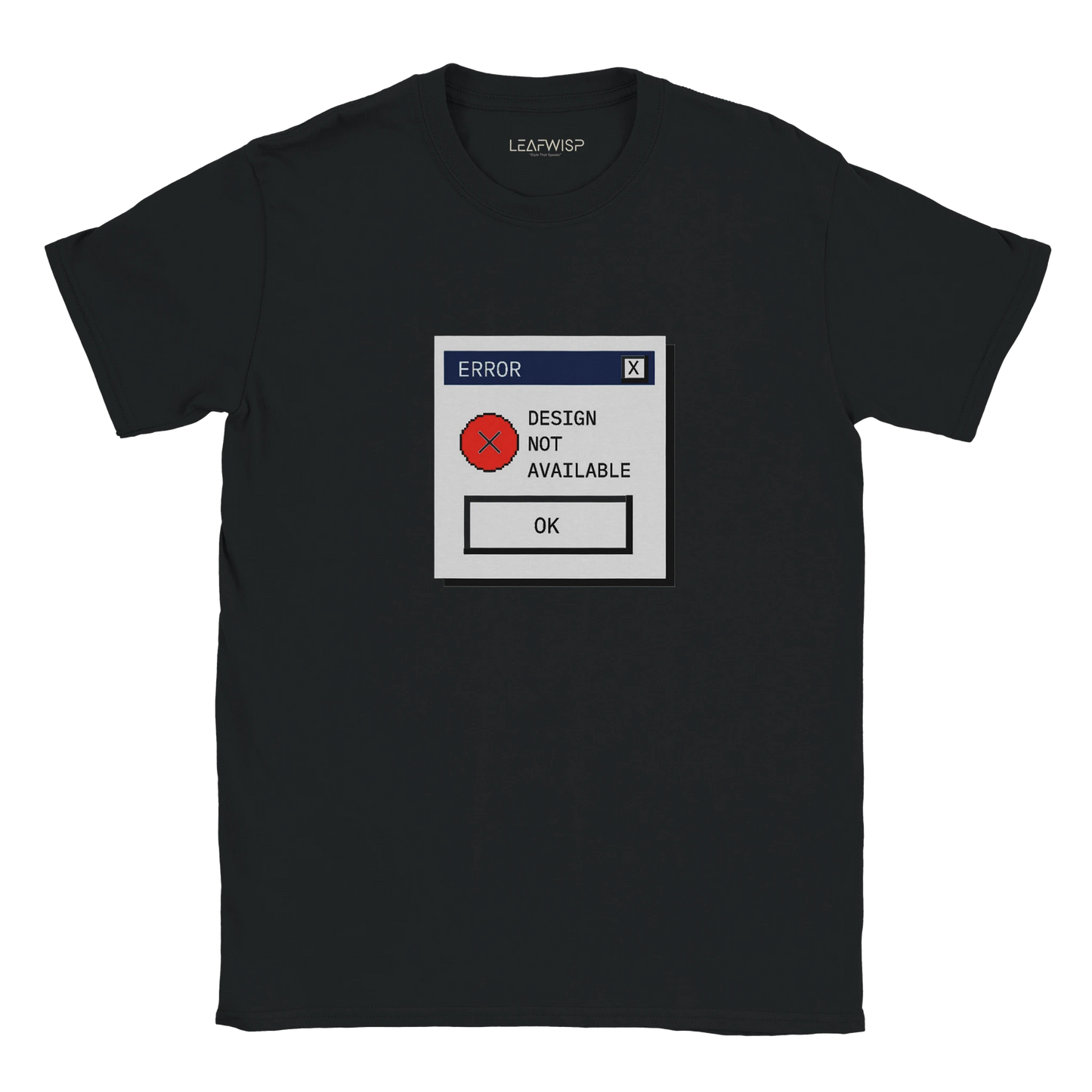 System Error T-shirt Leafwisp - design streetwear digital glitch, coupe unisexe
