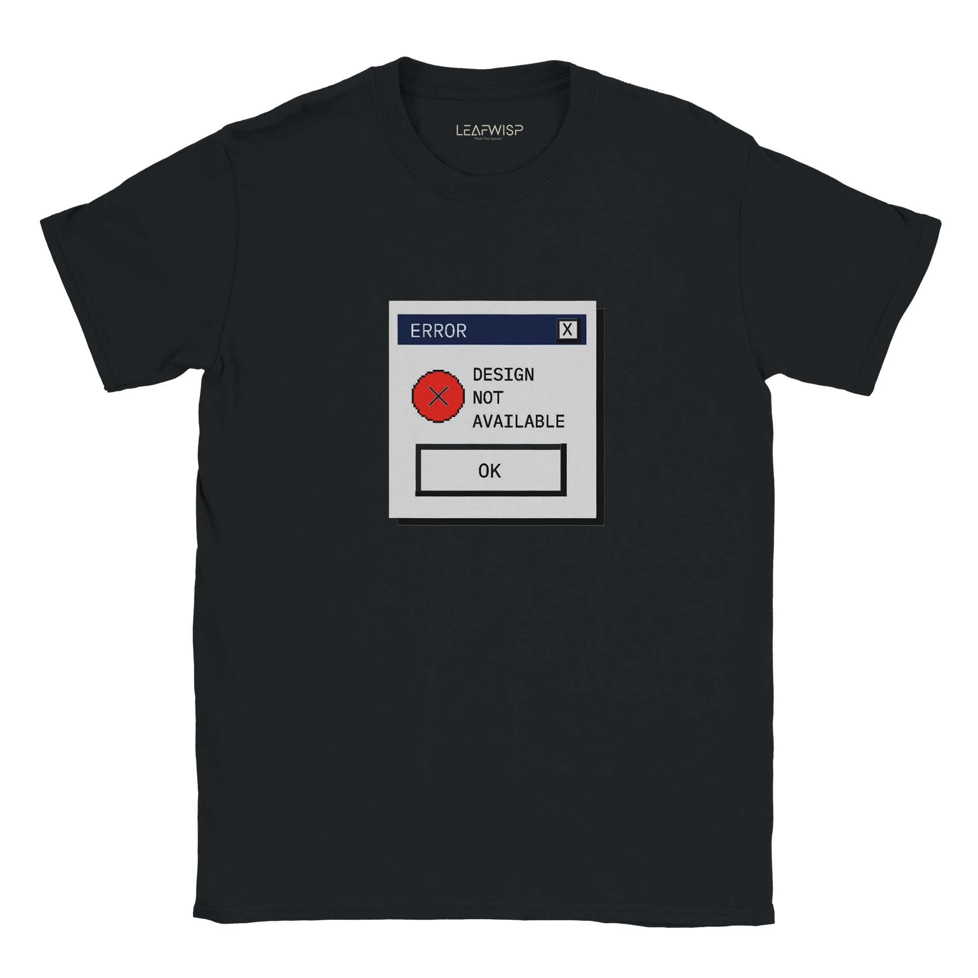 System Error T-shirt Leafwisp - design streetwear digital glitch, coupe unisexe