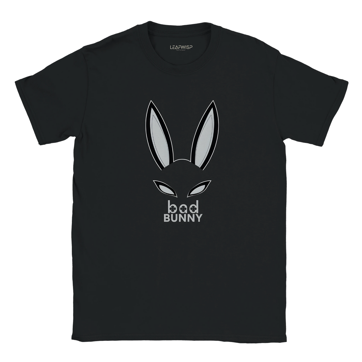 T-shirt Bad Bunny Leafwisp - design graphique minimaliste pop musical, vue 1