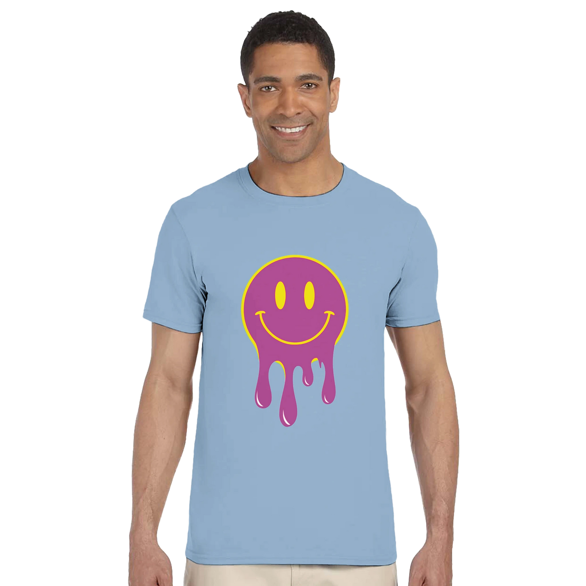 T-shirt Dripping Smiley Leafwisp - smiley dripping streetwear colore, vue 6