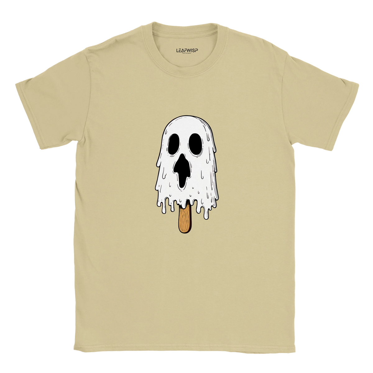 T-shirt Ghosted & Frosted Leafwisp - design humoristique pop culture glace, fantome givre, vue 1