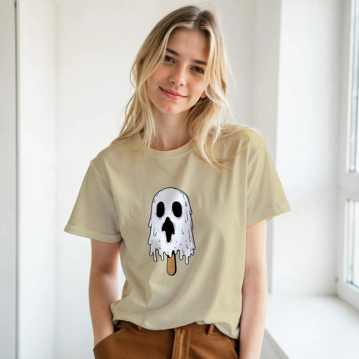 T-shirt Ghosted & Frosted Leafwisp - design humoristique pop culture glace, fantome givre, vue 3