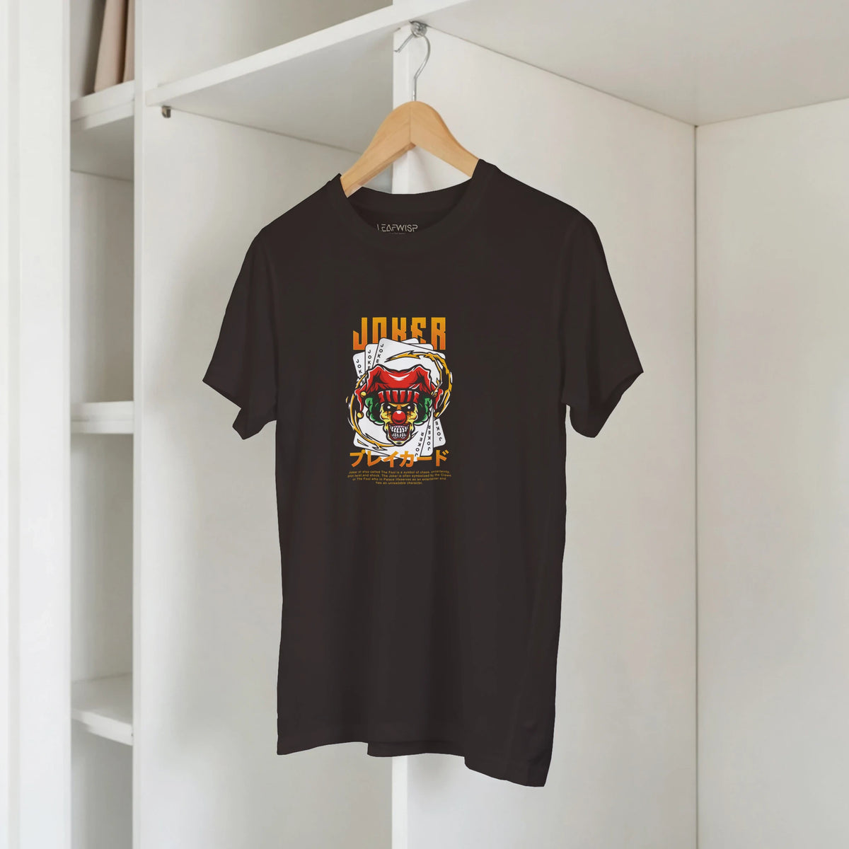 T-shirt JOKER Leafwisp - illustration Joker pop culture cinema, vue 3