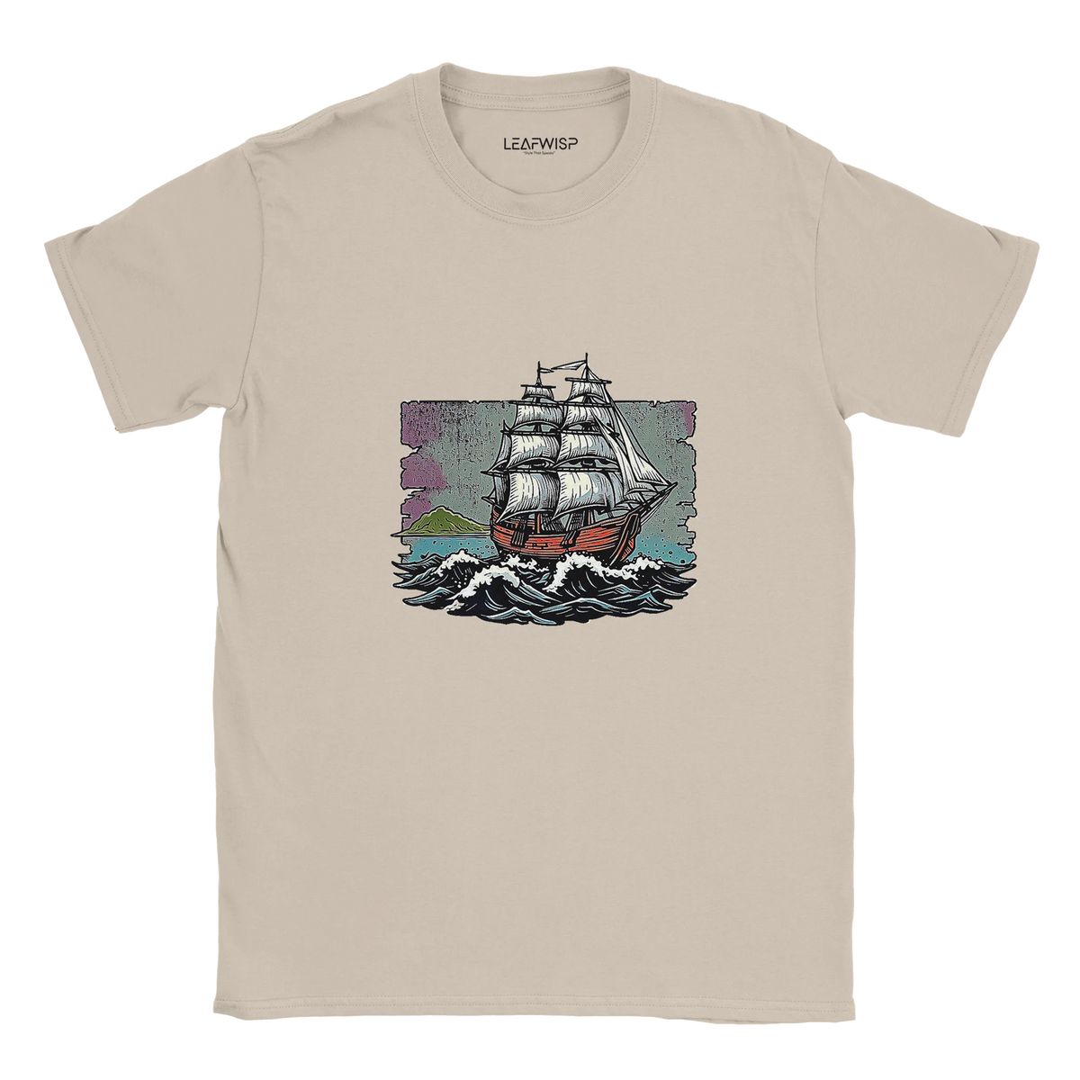 T-shirt Sail The Vibe Leafwisp - design voile mer aventure evasion, vue 1