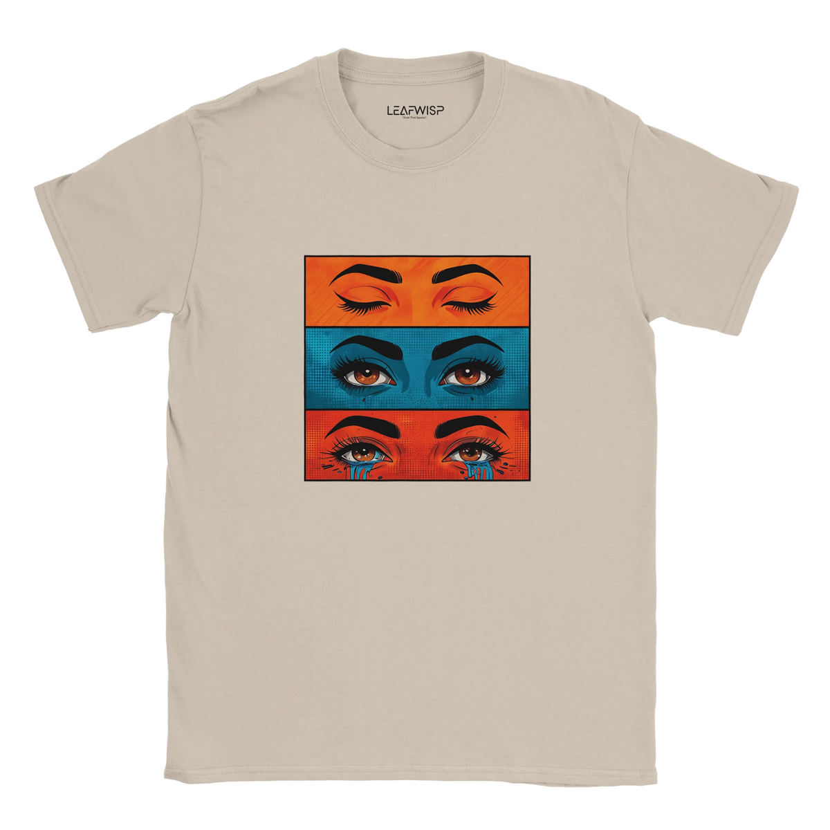 T-shirt Silent Emotions Leafwisp - illustration artistique regard emotion silencieuse, vue 1