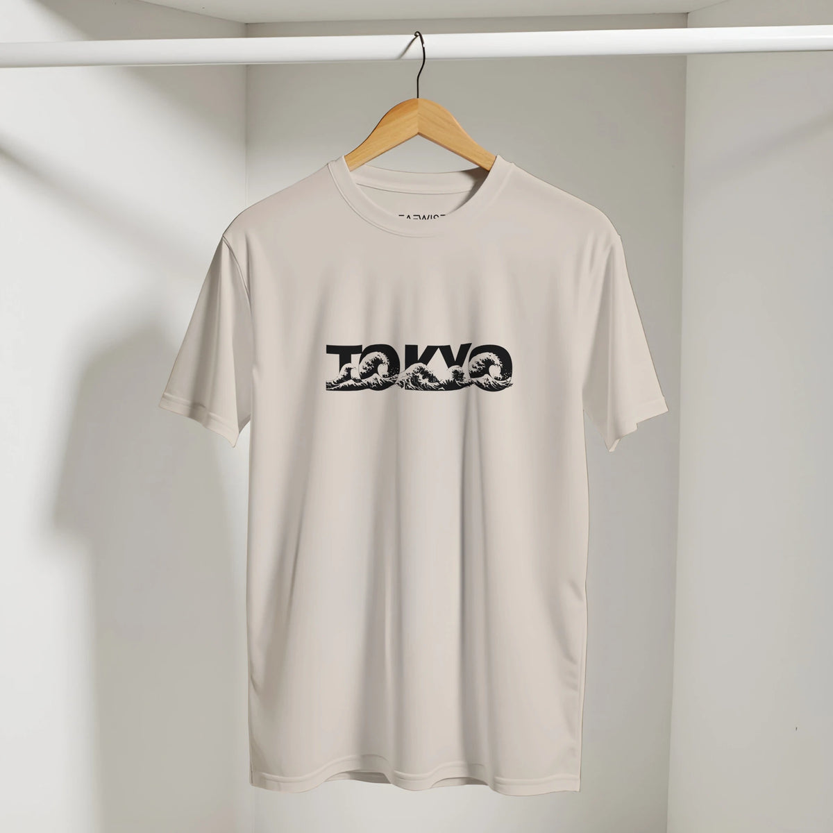 T-shirt Tokyo Rising Wave Leafwisp - design vague streetwear japonais, vue 7