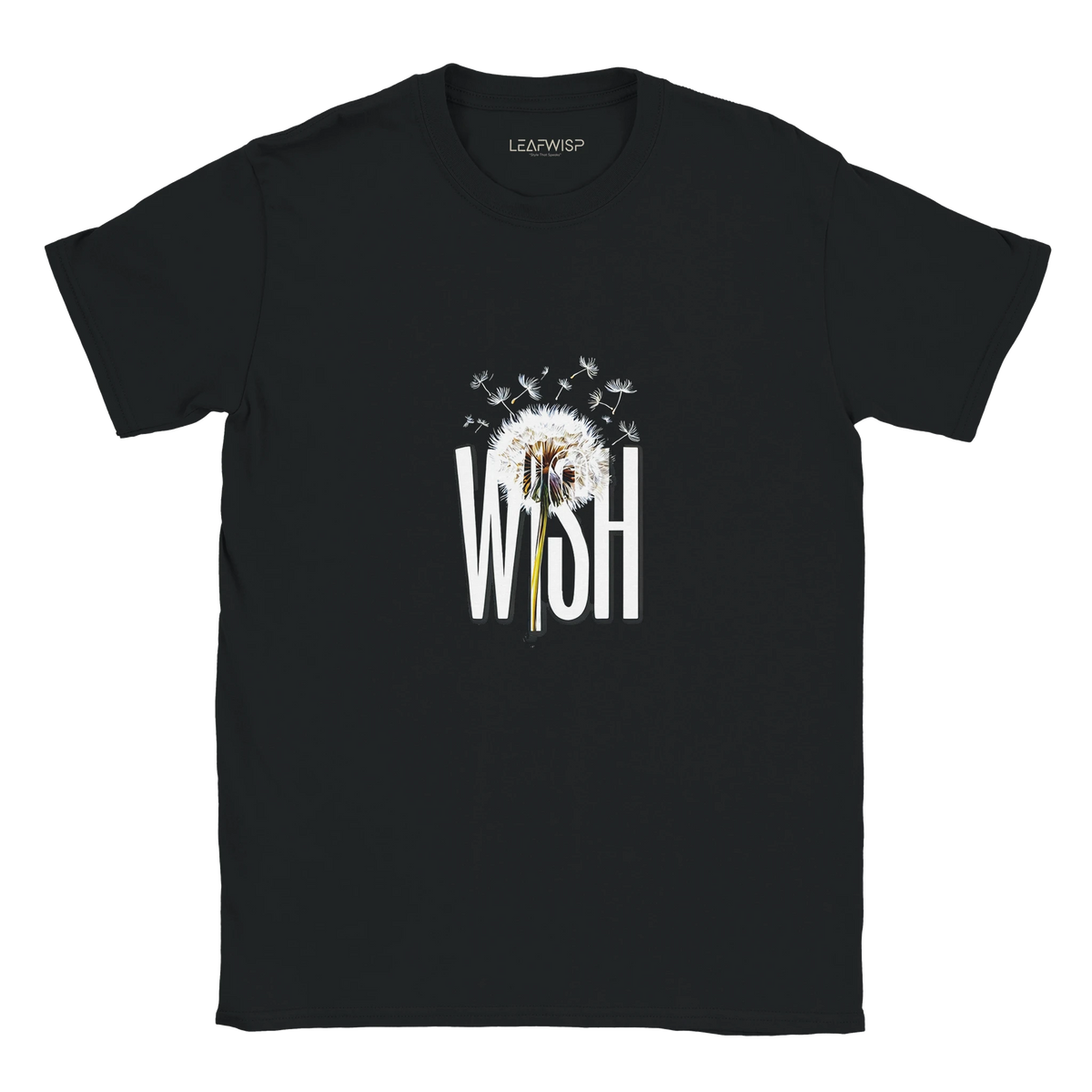 T-shirt WISH Leafwisp - illustration pissenlit poetique voeu, vue 1